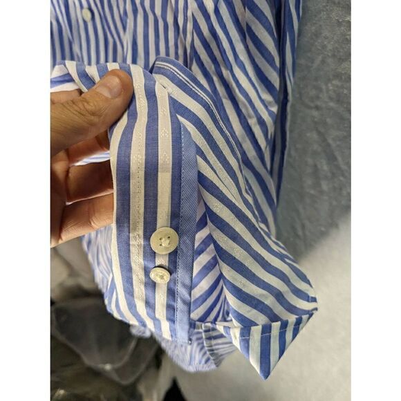 Original Penguin Violet Striped Button Front Collared Heritage Fit Shirt 16 - Picture 4 of 8